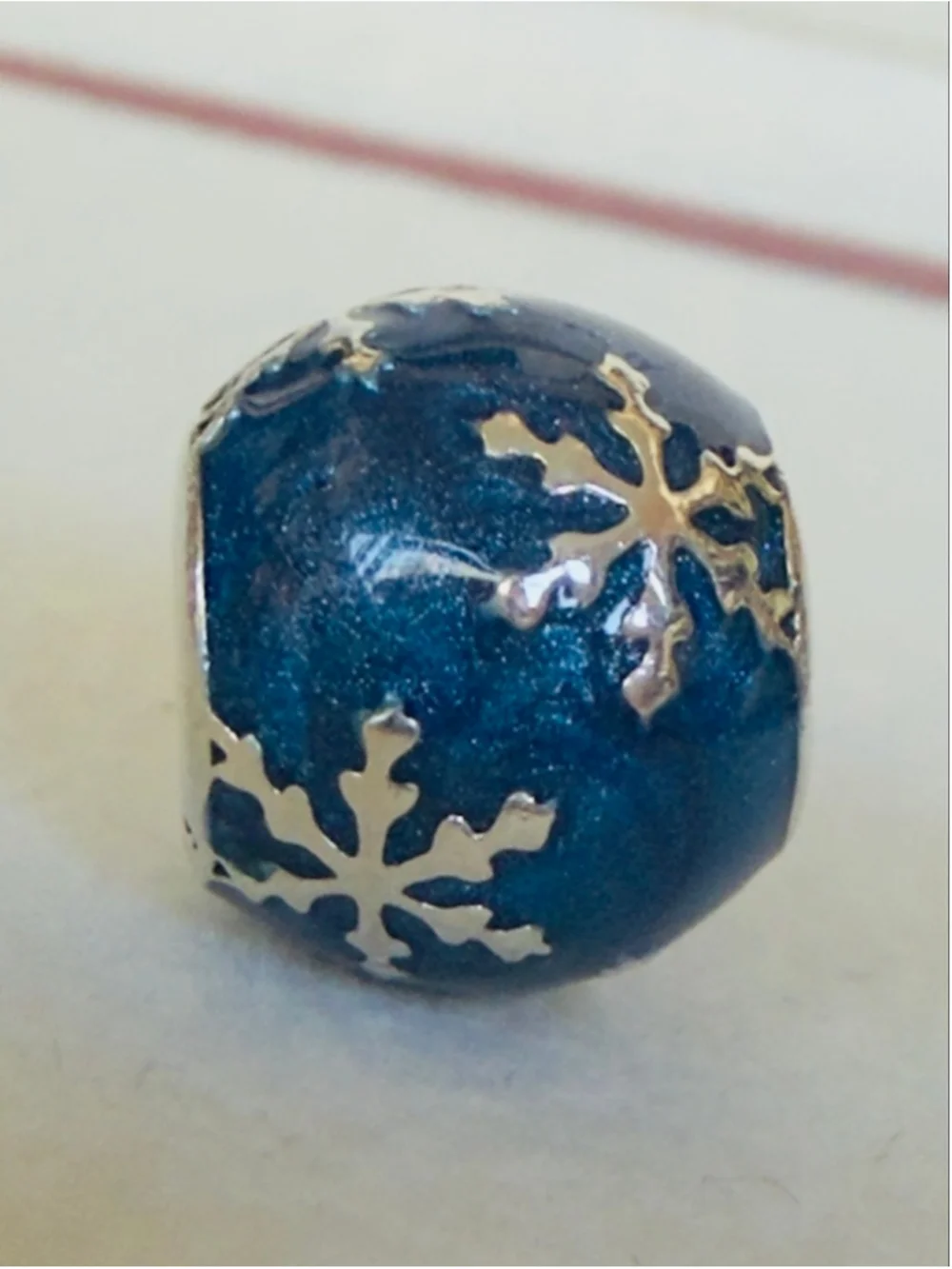 Pandora Sterling Silver 925 & Blue Enamel Wintry Delight Charm❗️Retired❗️ - Picture 5 of 6